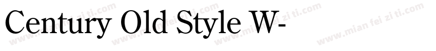 Century Old Style W字体转换